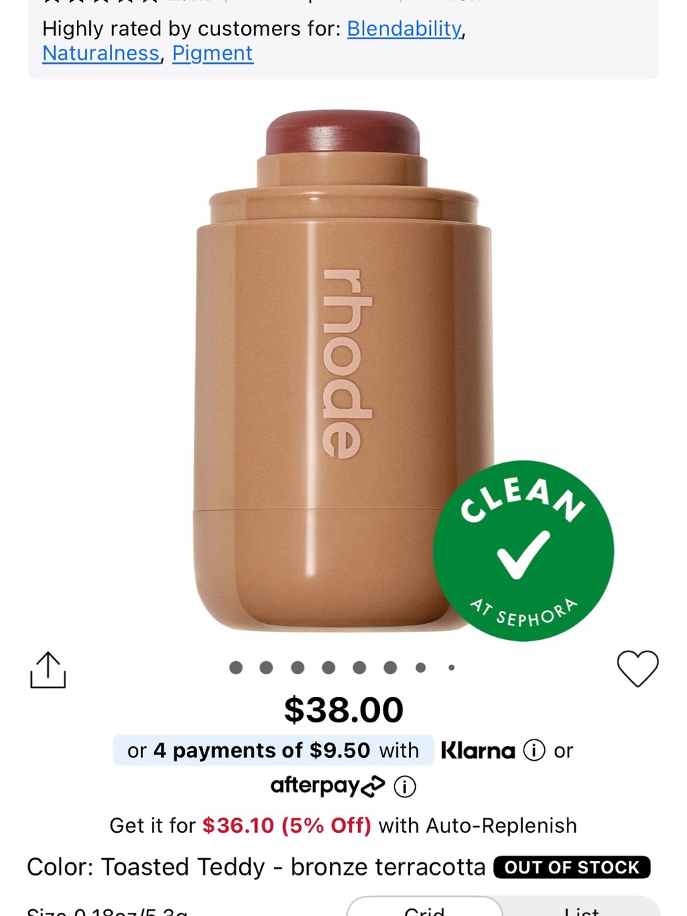 New- toasted teddy Rhode blush
